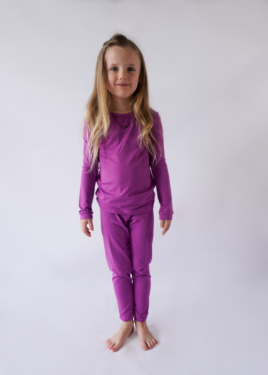 Long Sleeve Pajama Set in Orchid