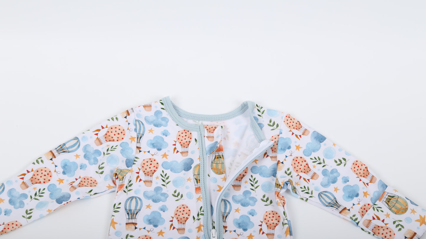 bamboo baby romper, Hot Air Balloon Baby sleeper